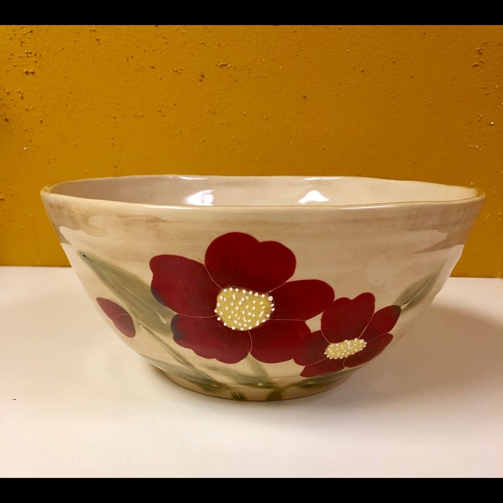 Ambiance Fleur Rustique 10" Large SaladServingBowl